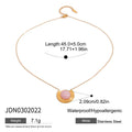 Modern Gold-Tone Stainless Steel Necklace with gold-tone stainless steel construction