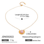 2H Original Design Jewelry Stainless Steel Necklace Design Sense Earrings Ring Non-Fading