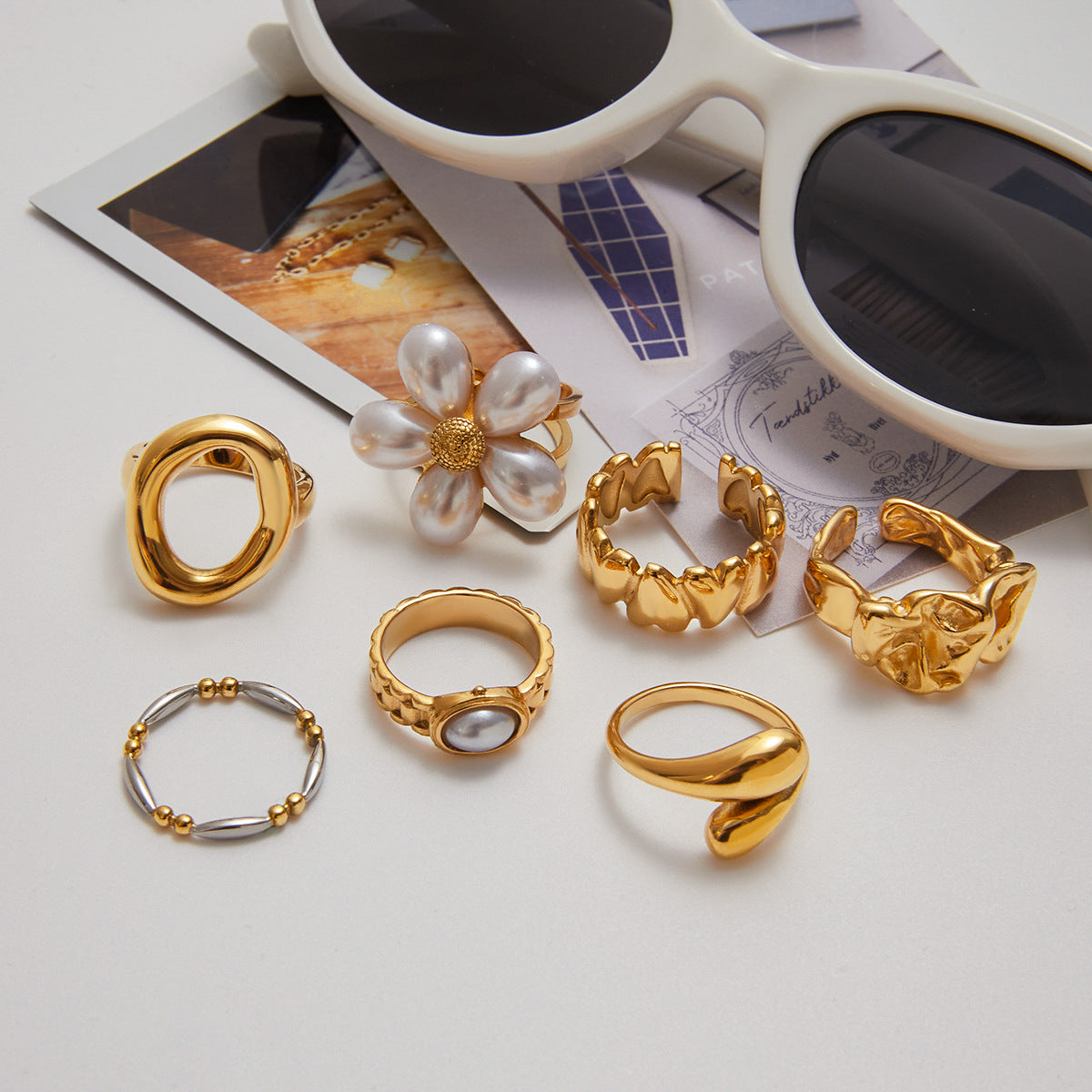 Pearl Ring Non-Fading Jewelry for Women rings