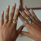 Original Design Paperclip Series Ring Non-Fading Jewelry Stainless Steel Accessories