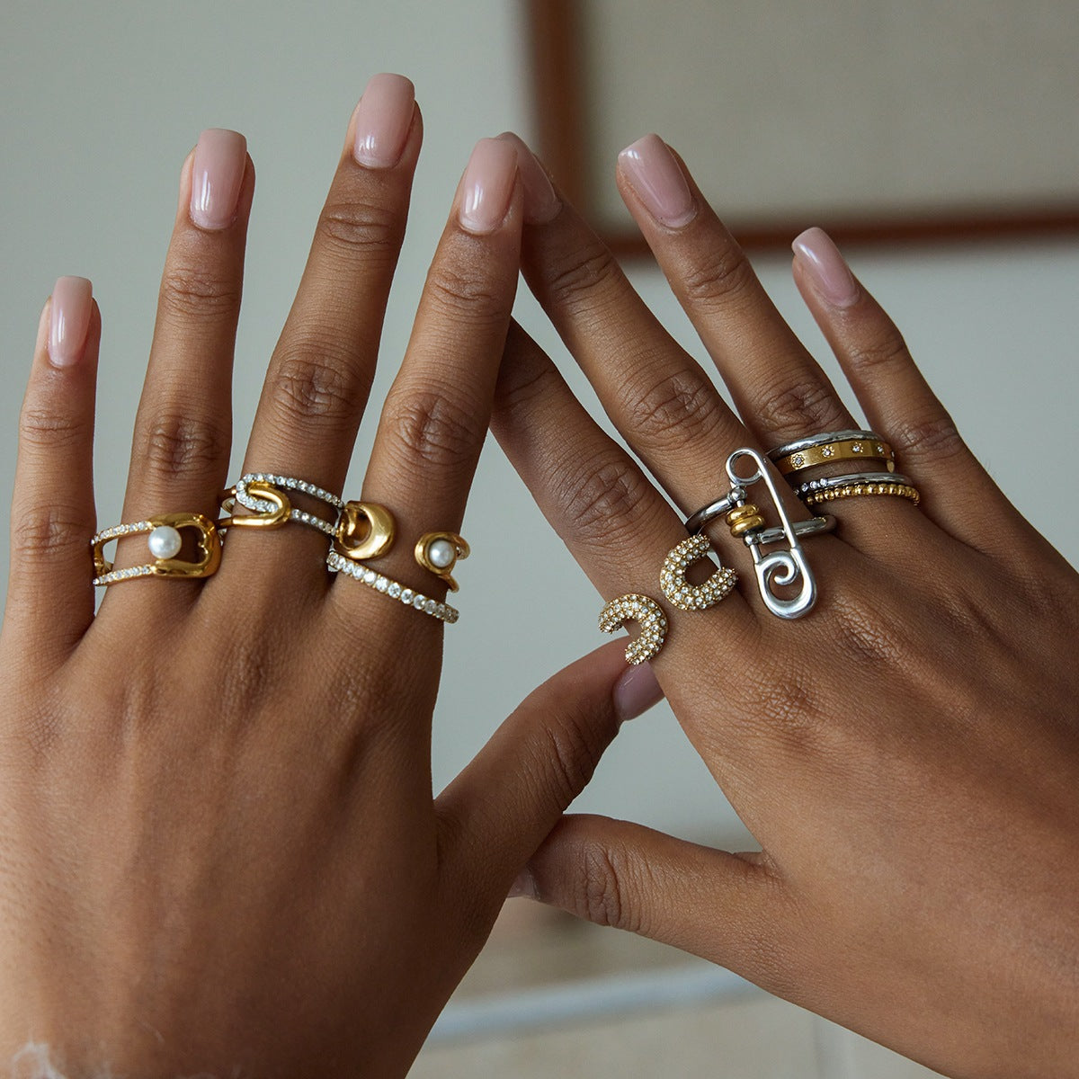 Original Design Paperclip Series Ring Non-Fading Jewelry Stainless Steel Accessories