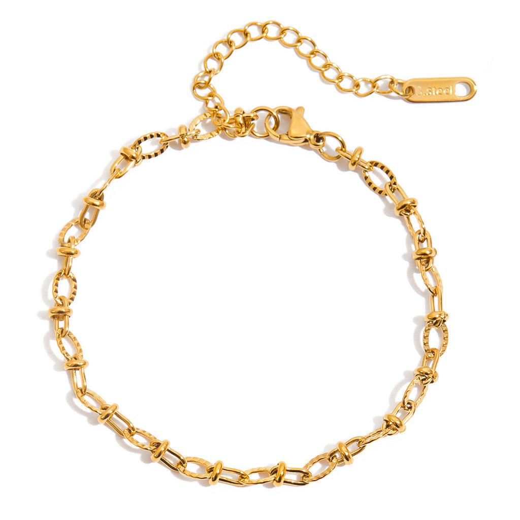 2H Heart Stainless Steel Zircon Bracelet Jewelry Non-Fading Accessories for Women