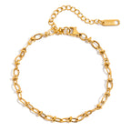 2H Heart Stainless Steel Zircon Bracelet Jewelry Non-Fading Accessories for Women