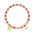 Gold-Plated Brass Heart Beaded CZ Bracelet with Cubic zirconia Detail styled for independent jewelry boutiques — jewelry finish and design detail