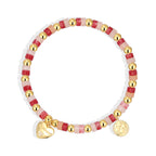 B0334 Love Zircon Romantic Beaded Chalcedony Bracelet