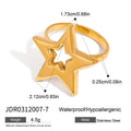 Gold-Plated Stainless Steel Star Necklace with Celestial Detail — alternate product view — jewelry finish and design detail