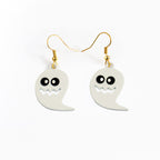 E0255 Halloween Creative Funny Ghost Cartoon Earrings Funny Expression Gold-plated Ear Hooks