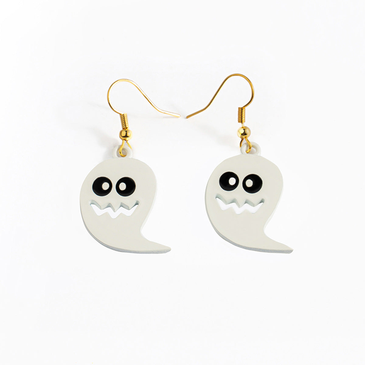 E0255 Halloween Creative Funny Ghost Cartoon Earrings Funny Expression Gold-plated Ear Hooks