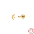 New S925Sterling Silver Stud Earrings18G Flat Head Push Piercing Cartilage Earrings Hot Selling Piercing Ear Lobe