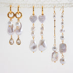 Pearl Earrings Tassel Studs Autumn Winter Ear Accessories Stainless Steel Jewelry