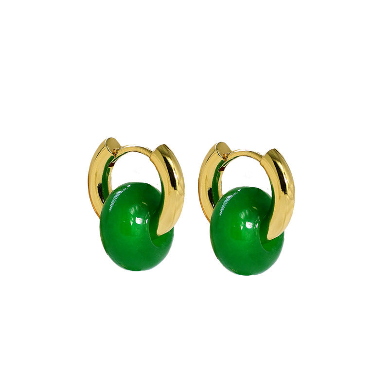 Gold-Plated Turquoise Vintage Hoop Earrings — jewelry construction