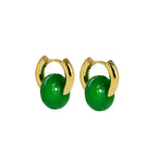 Gold-Plated Turquoise Vintage Hoop Earrings — jewelry construction