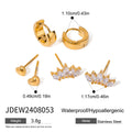 Pearl Stainless Steel Gold-Plated Earrings — additional product detail 30 — jewelry finish and design detail