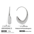 Modern Gold-Plated Stainless Steel Stud Earrings — Defined Silhouette — product profile — jewelry finish and design detail