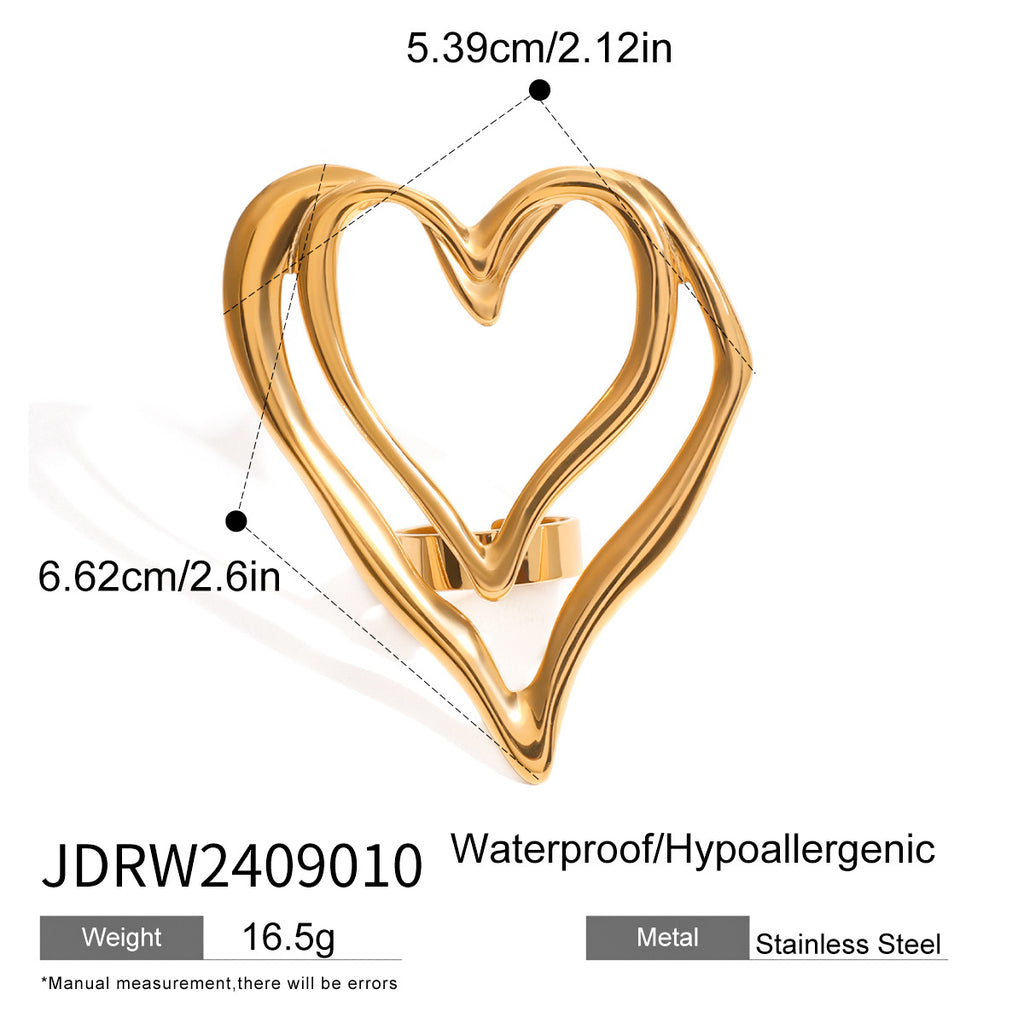 Love ring non-fading stainless steel jewelry for women