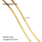 2H  Metal Necklace Jewelry Stainless Steel gold5mm Blade Chain Snake Chain Necklace for Women