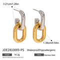 Gold-Tone Geometric Enamel Stainless Steel Stud Earrings styled for independent jewelry boutiques