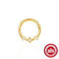 Star Hoop 925 Sterling Silver Ring — jewelry design view 06