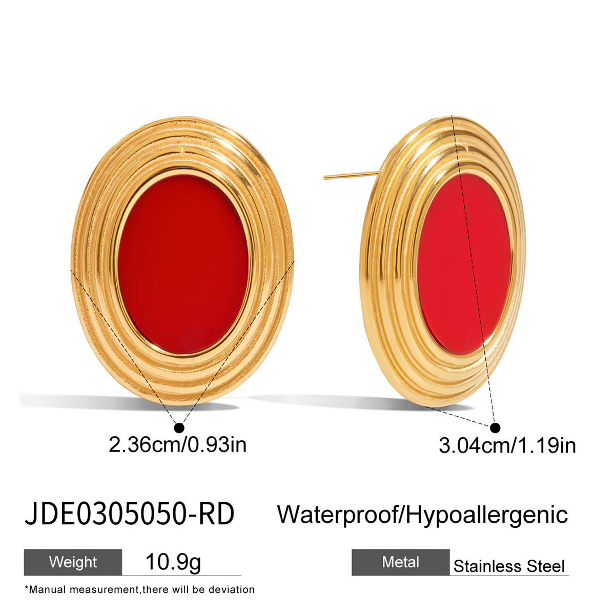 Stainless Steel Mother-of-Pearl Earrings Jewelry for Women Non-Fading