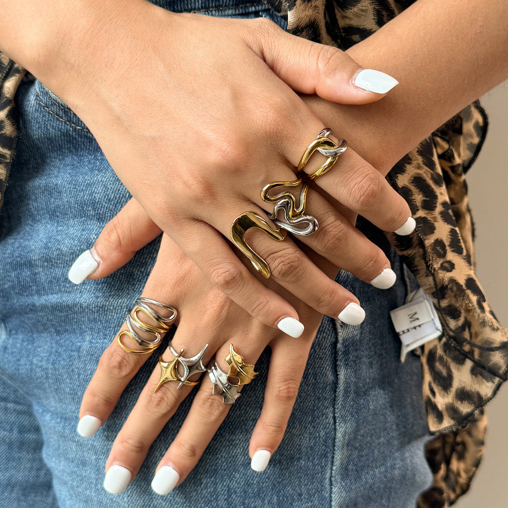 Color matching ring that doesn't fade, women's jewelry, stainless steel