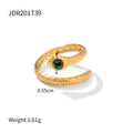 Gold-Plated Stainless Steel Ring — alternate product view — jewelry finish and design detail