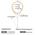 Gold-Plated Stainless Steel Lariat Necklace with Cross Detail — detail view — jewelry finish and design detail