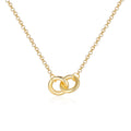 Sterling Silver 925 Sterling Silver Mobius Collarbone Double Ring Necklace — collection product image 06