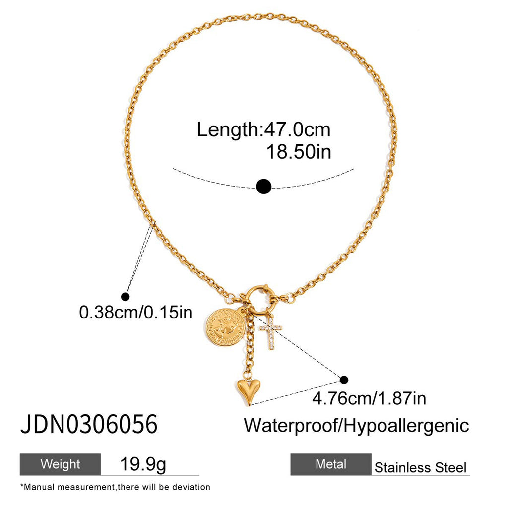 Freshwater Pearl Necklace Jewelry Non-Fading Jewelry Stainless Steel