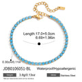 Turquoise Gold-Plated Stainless Steel Bracelet — close-up detail — jewelry finish and design detail