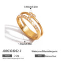 Gold-Plated Stainless Steel Bangle Bracelet with Cubic Zirconia Detail — finish and profile — jewelry finish and design detail