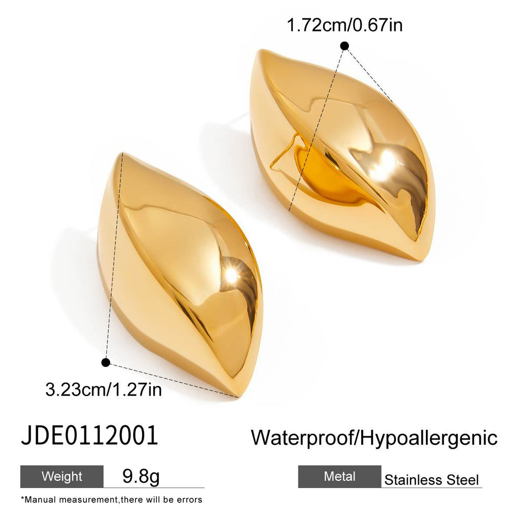 2H Stainless Steel Bead Stud Earrings Jewelry earrings