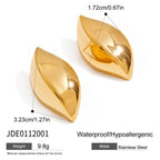 2H Stainless Steel Bead Stud Earrings Jewelry earrings