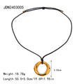 18K Gold-Tone Twisted Stainless Steel Necklace styled for independent jewelry boutiques