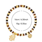 B0324 Fashion Natural Tiger Eye Stone Beaded Natural Stone Bracelet
