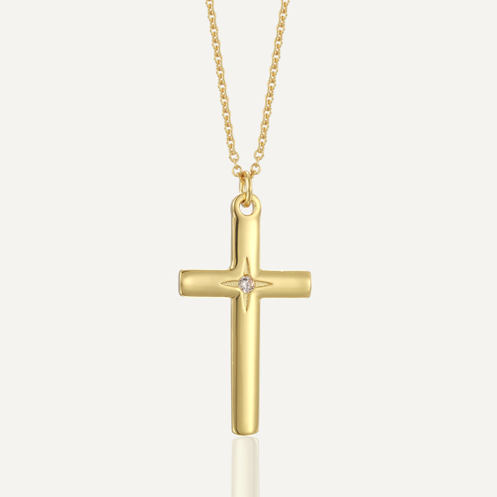 N0311 Personalized Cross Necklace American Style Men's Versatile Hip-Hop Cuban Pendant