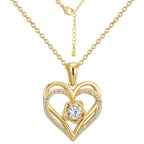 CYN0084 Cross Heart Zircon Copper Necklace Fashion Collarbone Chain Gift for Girlfriend