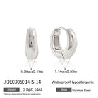 Stainless Steel Chubby Earrings Ear Clips Ear Jewelry for Women Non-Fading