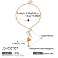 Gold-Plated Stainless Steel Lariat Necklace with Cross Detail — additional design view — jewelry finish and design detail
