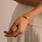Open Design18k Gold Stainless Steel Irregular Bracelet