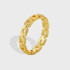 R0562 Fashion Creative Design Lock Buckle Unisex Ring Simple Hip Hop