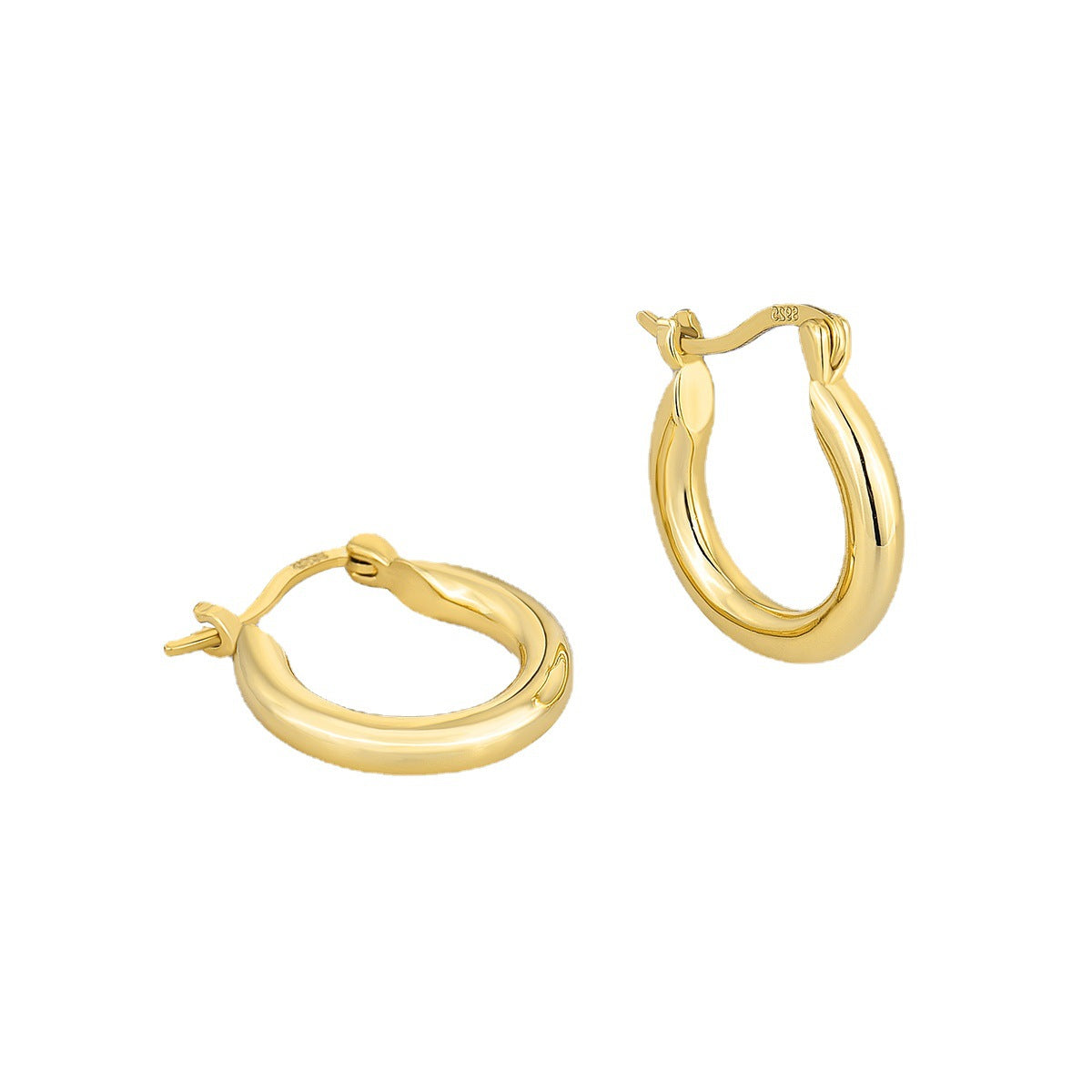 E0200 Earrings for Women Basic Style Plain Geometric Circle Earrings Vintage Earrings Minimalist Style