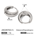 18K Gold-Plated Stainless Steel Hoop Earrings — Timeless Profile — product styling — jewelry finish and design detail