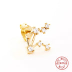 Crystal-Set Star Stud 925 Sterling Silver Earrings — jewelry design view 12