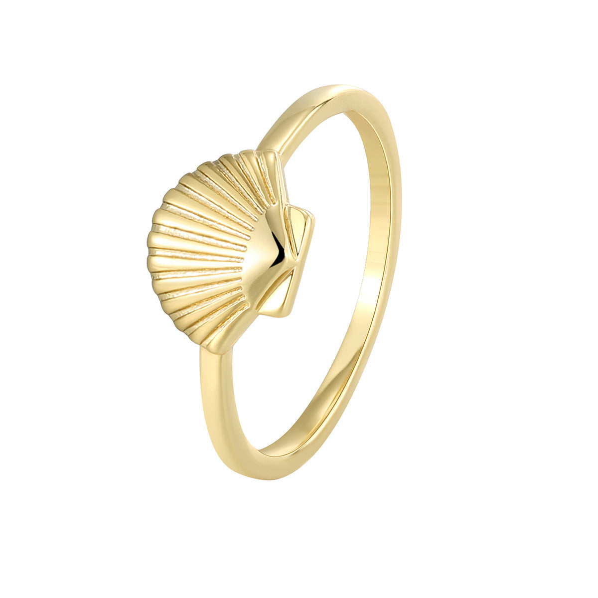 R0682 Vintage Fashion Vacation Ring for Women Hot Sale Shell Design Tail Ring