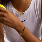 2H Colorful Oil Drop Tennis Racket Pendant Necklace Bracelet Stainless Steel Jewelry for Women