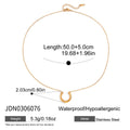 Gold-Tone Stainless Steel Necklace with Resin Detail with gold-tone stainless steel construction