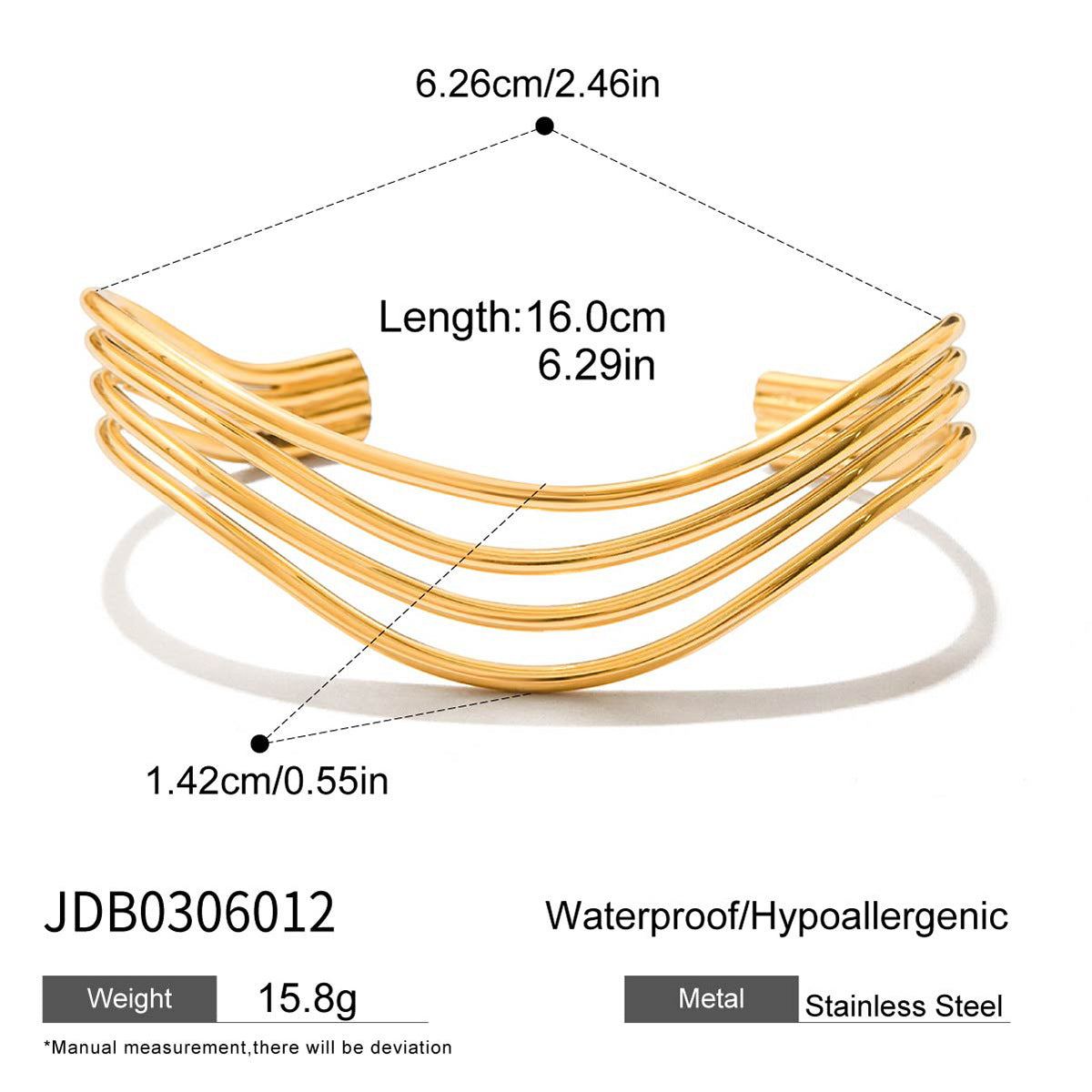 2H Line Bracelet Women's Non-Fading Bracelet Stainless Steel Jewelry