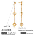 Butterfly Tassel Gold-Plated Stainless Steel Drop Earrings — alternate product view — jewelry finish and design detail