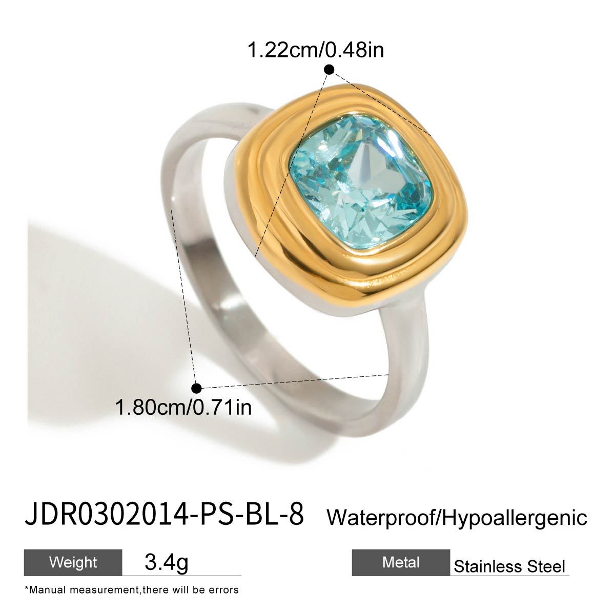 Golden Bean Pearl Necklace Jewelry Stainless Steel Natural Stone Ring