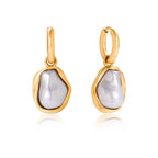 Stainless Steel Imitation Baroque Pearl Earrings Jewelry for Women Non-Fading Ear Clips